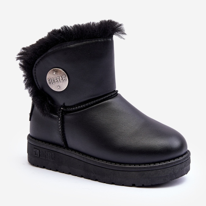 Dětské sněhule podšité kožešinou Black Big Star MM374082 černý 1