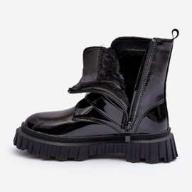 FR1 Lakované, zateplené dívčí kozačky, Černá Rilina 2 FR1 Lakované, zateplené dívčí kozačky, Černá Rilina 2