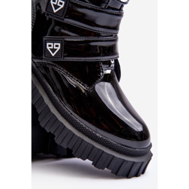 FR1 Lakované, zateplené dívčí kozačky, Černá Rilina 1 FR1 Lakované, zateplené dívčí kozačky, Černá Rilina 1