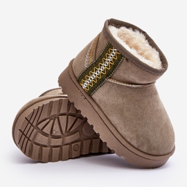 Dětské zelené zateplené sněhule Leonora zelený 1