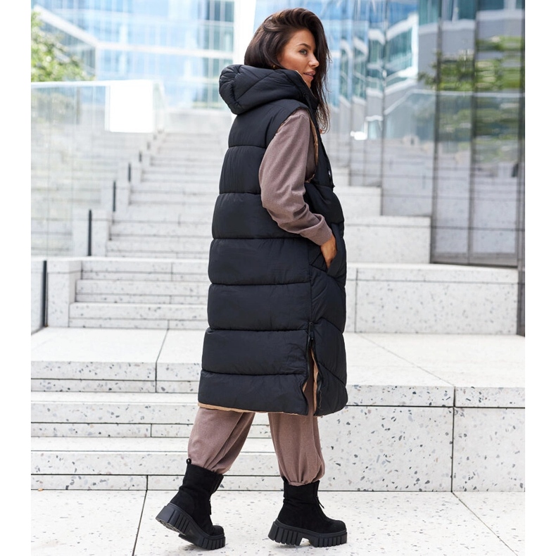 Černé zateplené kotníkové boty se zipem Azzurra černá 2