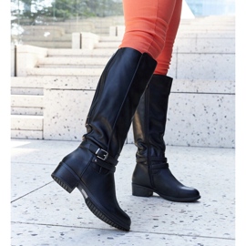 Černé vysoké zateplené boty Aldisio černý 1