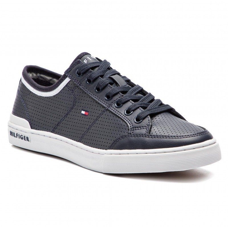 Boty Tommy Hilfiger Core Corporate Leather Sneaker M FM0FM00552-403 modrý 1