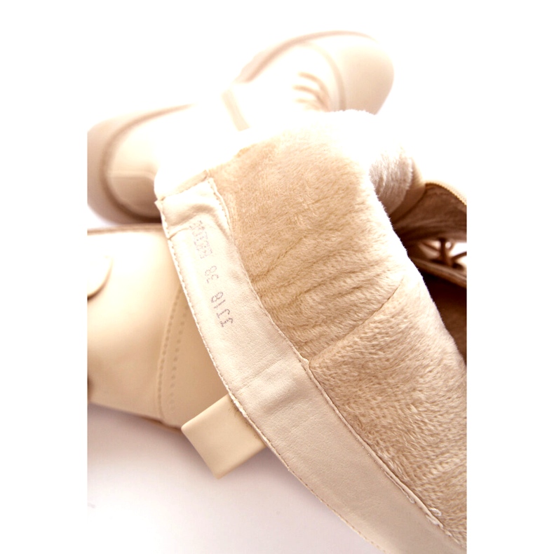 Seastar Béžové šněrovací, zateplené nadkolenky nad kolena béžový 2