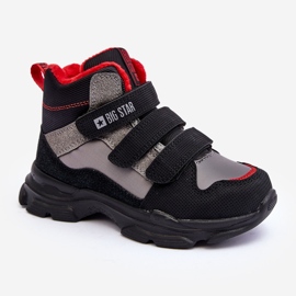 Dětské zateplené sněhule Grey Big Star MM374170 šedá 1