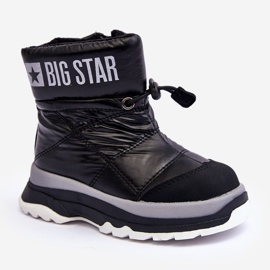Dětské zateplené sněhule se zipem Black Big Star MM374195 černá 1