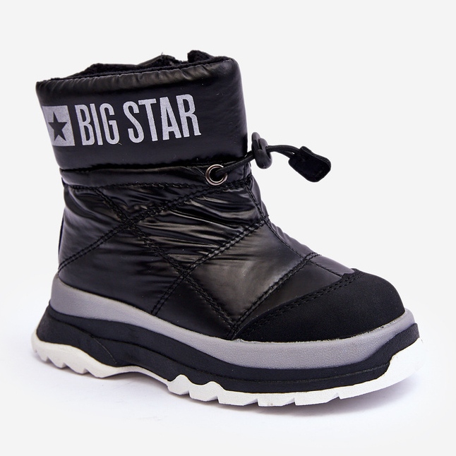 Dětské zateplené sněhule se zipem Black Big Star MM374195 černý 1