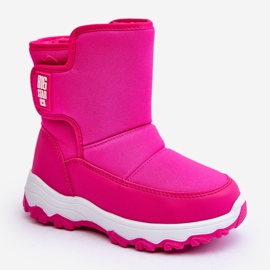 Dětské zateplené sněhule na suchý zip Pink Big Star MM374121 růžový 9