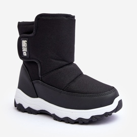 Dětské zateplené sněhule na suchý zip Black Big Star MM374119 černý 1