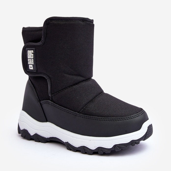 Dětské zateplené sněhule na suchý zip Black Big Star MM374119 černý 1