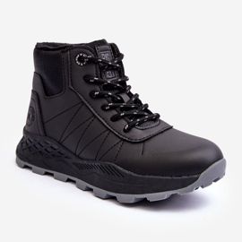 Dětské zateplené trekové boty Trapper Black Big Star MM374203 černý 1