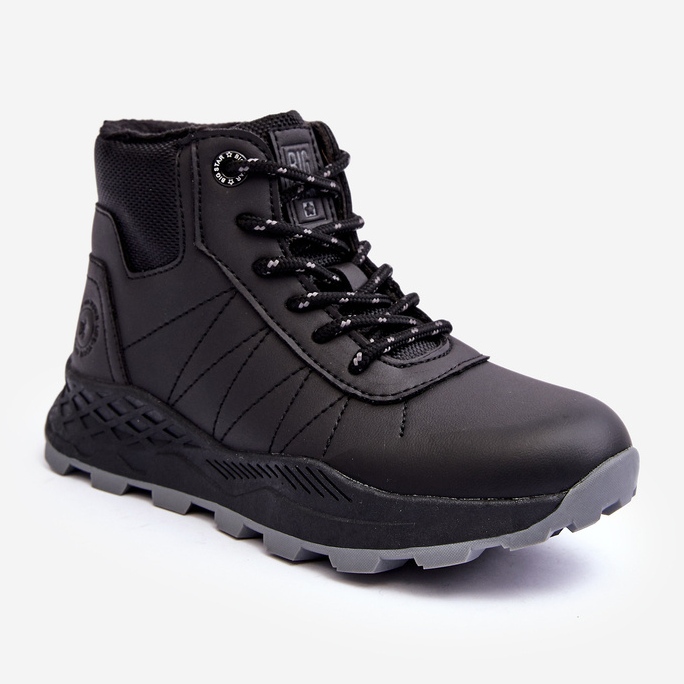 Dětské zateplené trekové boty Trapper Black Big Star MM374203 černá 1