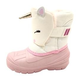 Befado dětské boty sněhule 160X013 růžový 1
