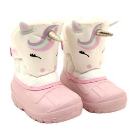 Befado dětské boty sněhule 160X013 růžový 2