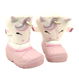 Befado dětské boty sněhule 160X013 růžový 5