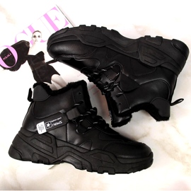 News Dámské zateplené tenisky sněhule černé černá 2 News Dámské zateplené tenisky sněhule černé černá 2