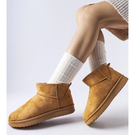 Karamelové zateplené krátké sněhule Guglielma hnědý 1 Karamelové zateplené krátké sněhule Guglielma hnědý 1