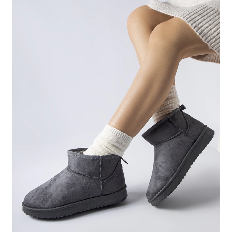 Šedé zateplené krátké sněhule Guglielma šedá 1