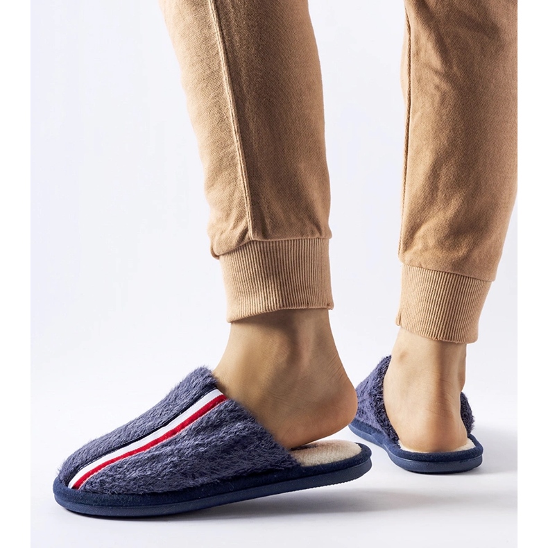 Námořnické modré pantofle modrý 1