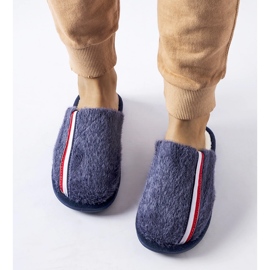 Námořnické modré pantofle modrý 2