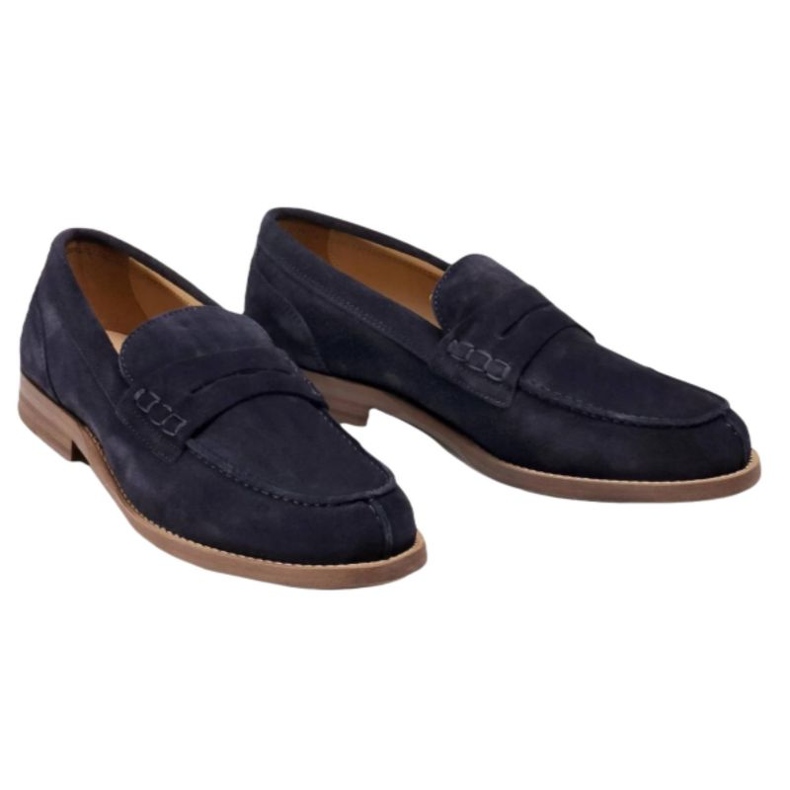 Boty Tommy Hilfiger Suede Loafer M FM0FM02867 modrý 1