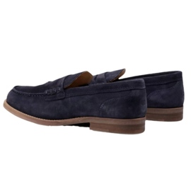 Boty Tommy Hilfiger Suede Loafer M FM0FM02867 modrý 2