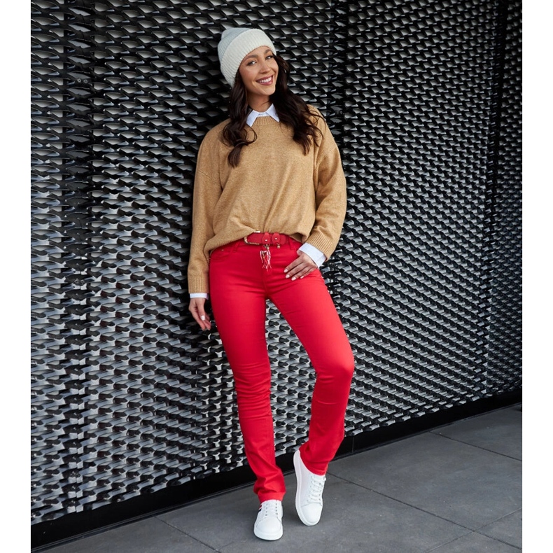 Bílé kožené tenisky na šněrování bílý 2