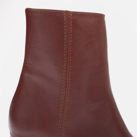 Marco Shoes Kožené kotníkové boty Rosie hnědý 1 Marco Shoes Kožené kotníkové boty Rosie hnědý 1