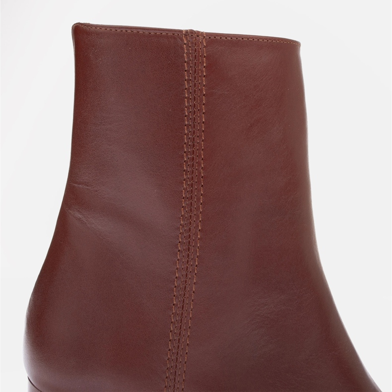 Marco Shoes Kožené kotníkové boty Rosie hnědý 1