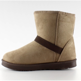 Dámské Emusy s třásněmi K1661504 Taupe béžový 2