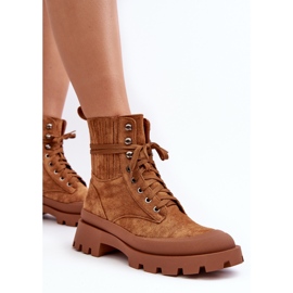 Dámské šněrovací kotníkové boty Camel Gordts hnědý 7
