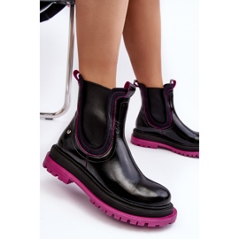 Dámské kožené Chelsea Boots Maciejka 06199 Black černý 2