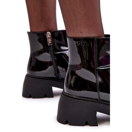 Lakované dámské boty GOE MM2N4058 Černá černý 1