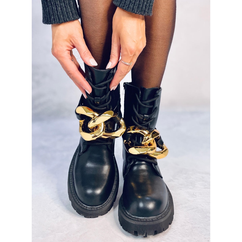 Šněrovací kozačky Barkley Black černá 1