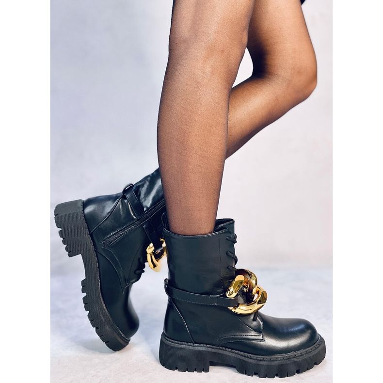 Šněrovací kozačky Barkley Black černý 2