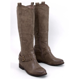 Watson Khaki skryté boty na klínku béžový 1