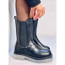 Vysoké chelsea boty Troy Black černá 1 Vysoké chelsea boty Troy Black černá 1