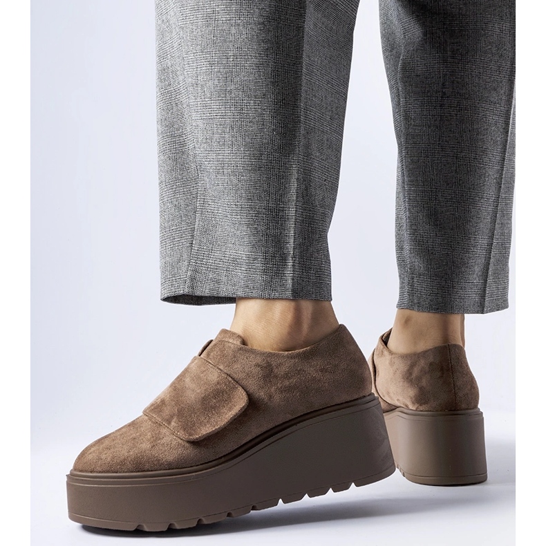 Hnědé boty na platformě Pallet hnědý 1