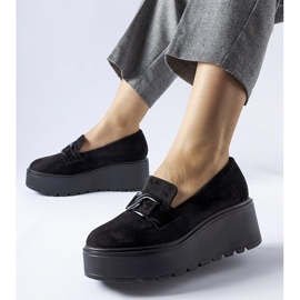 Černé mokasíny na platformě Medical černá 1