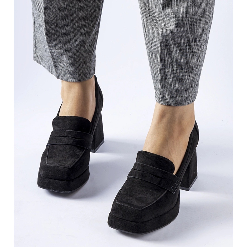 Černé lodičky Solaine na vysokém podpatku černá 1