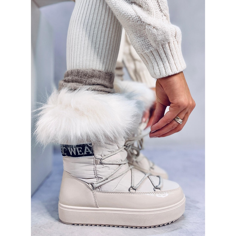 Béžové kožešinové sněhule Kendals béžový 1