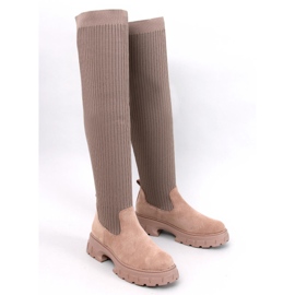Ponožkové boty Trotter Khaki béžový 1