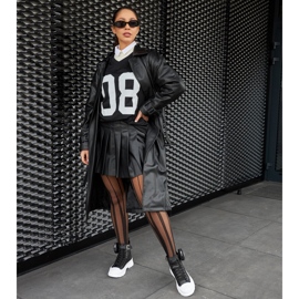 Černé tenisky Bolman na vysoké platformě černý 1