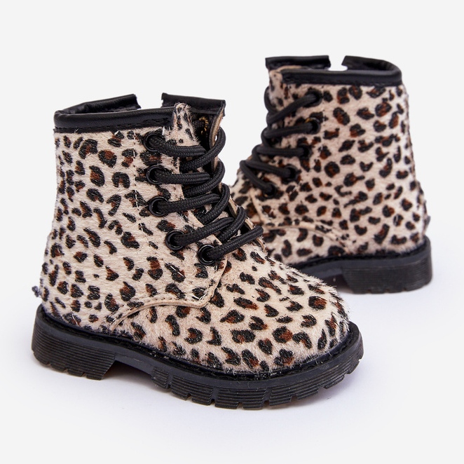 Dětské zateplené kozačky na zip, béžová goopy béžový 1