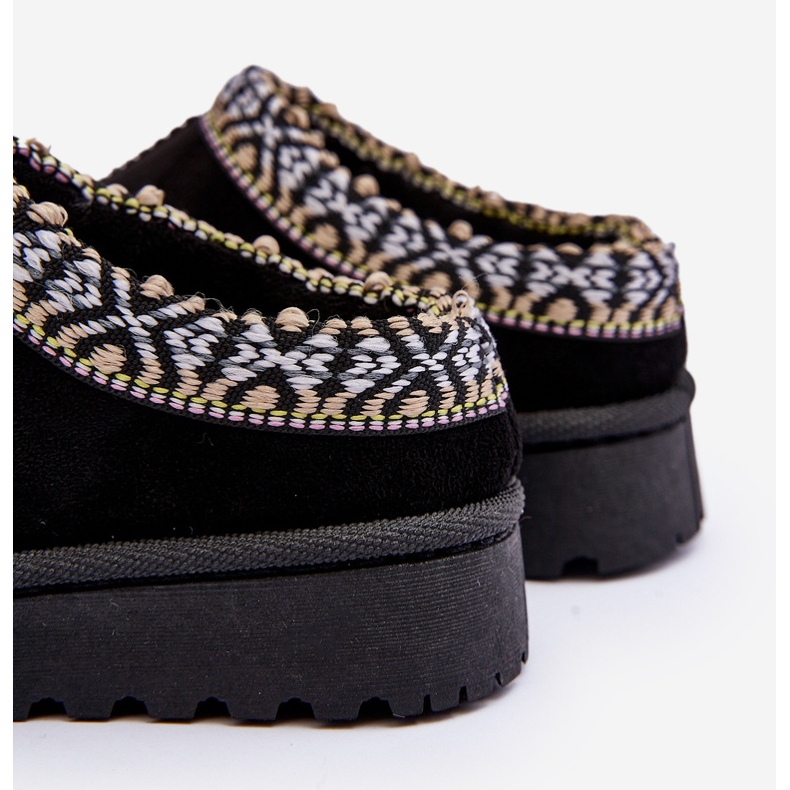 Dětské zateplené pantofle Black Olivane černý 1