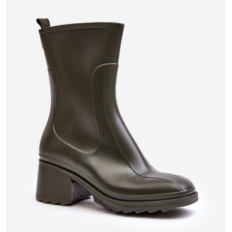 Dámské matné polokozačky Galoshes Dark Green Bertaida zelený 2