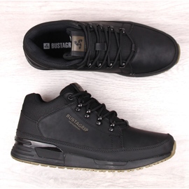Černé kožené pánské boty, tenisky Cruiser Bustagrip černá 2