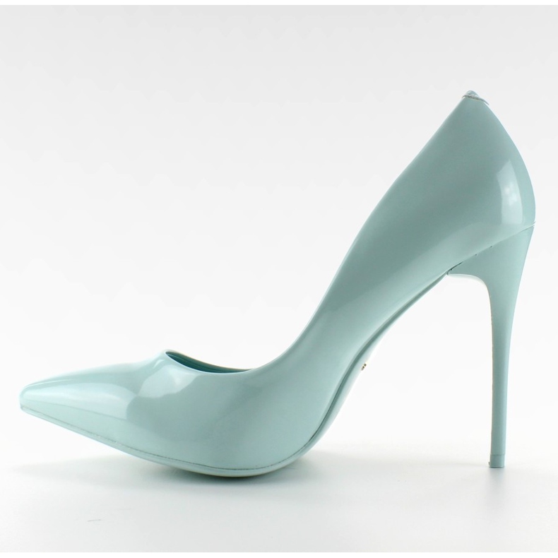 Hladké lakované vysoké podpatky E396 L. Modré modrý 1