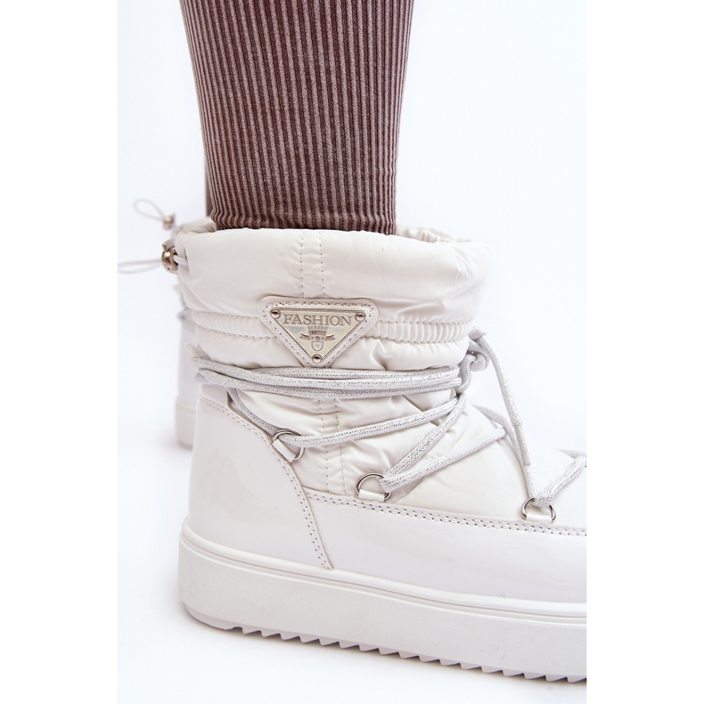 Dámské sněhule na platformě se šněrováním, bílý Fleure 1