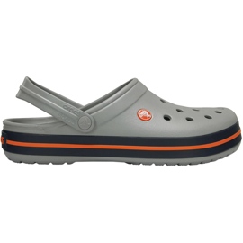 Crocs Crocband Clog pánské dřeváky šedé a oranžové 11016 01U šedá 1
